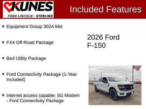 New 2026 Ford F150 XLT w/ Equipment Group 302A MID image 4
