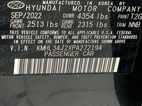 Used 2023 Hyundai Sonata Limited w/ Preferred Accessory Package FWD image 47