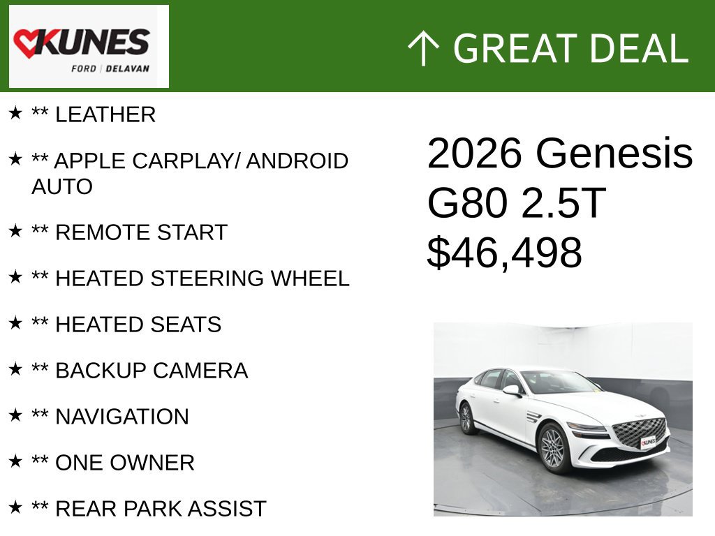 Used 2026 Genesis G80 2.5T AWD/4WD image 2