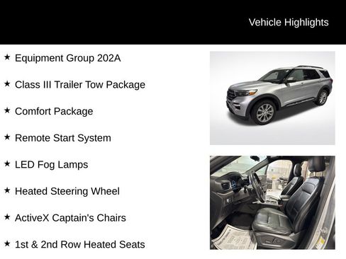 Used 2020 Ford Explorer XLT w/ Equipment Group 202A image 2