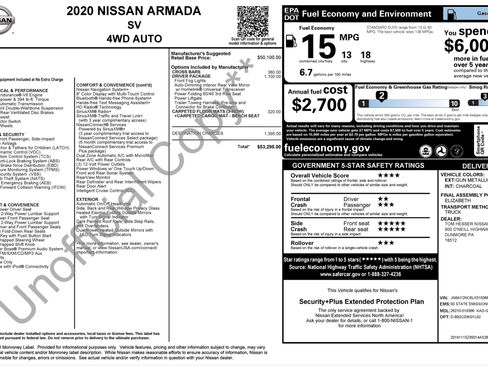 Used 2020 Nissan Armada SV w/ Driver Package AWD/4WD image 2