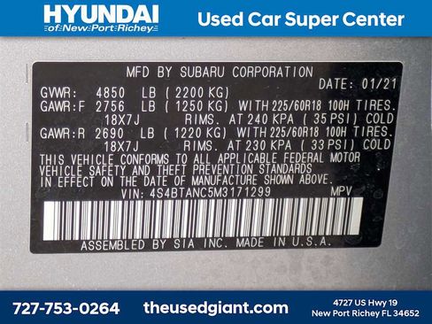 Used 2021 Subaru Outback Limited w/ Popular Package #2 image 43