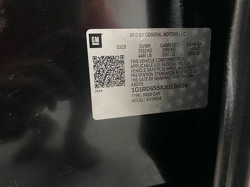 Used 2018 Chevrolet Volt Premier w/ Driver Confidence Package image 11