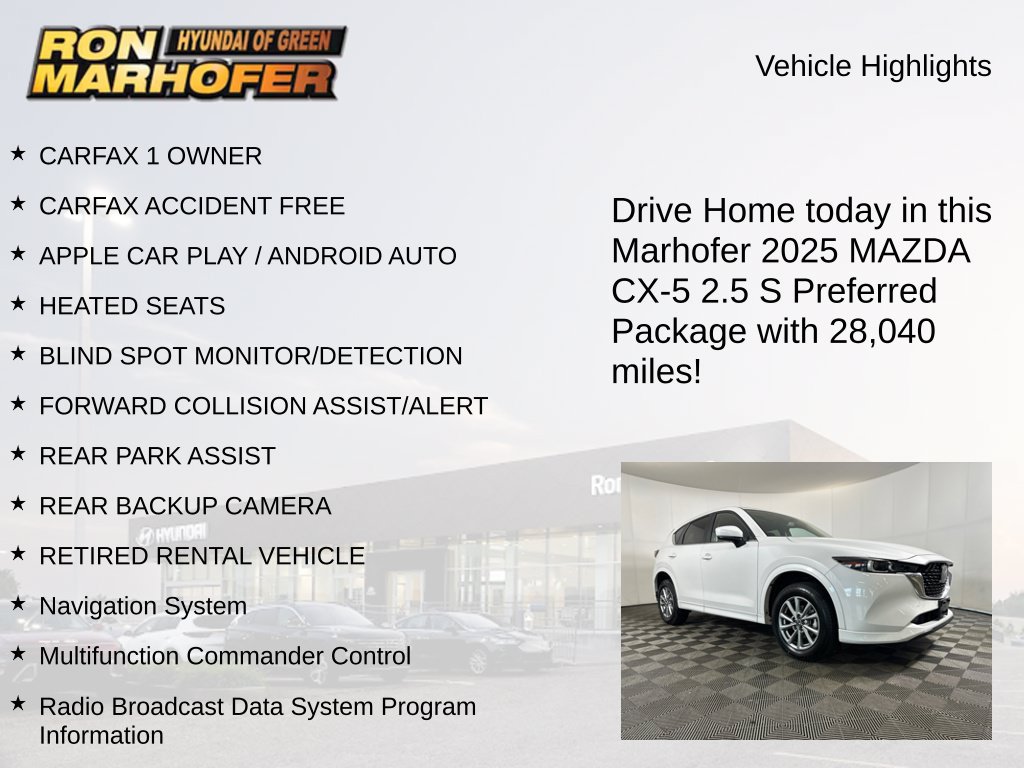 Used 2025 MAZDA CX-5 AWD 2.5 S w/ Preferred Package image 14