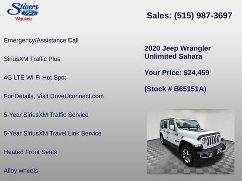 Used 2020 Jeep Wrangler Unlimited Sahara AWD/4WD image 34