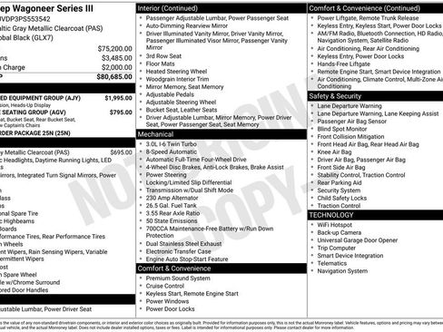 Used 2023 Jeep Wagoneer Series III w/ Preferred Equipment Group image 7