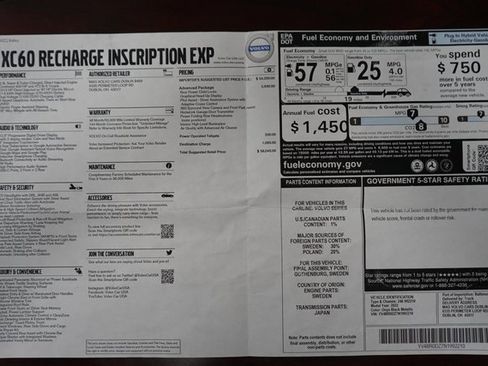 Used 2022 Volvo XC60 T8 Inscription Expression image 3