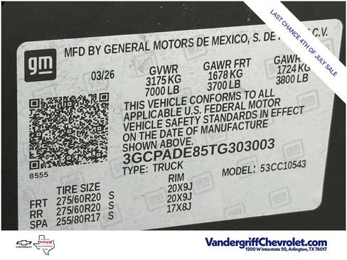 New 2026 Chevrolet Silverado 1500 RST w/ Texas Edition Plus RWD image 20