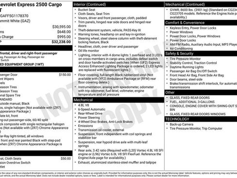 Used 2016 Chevrolet Express 2500 image 2