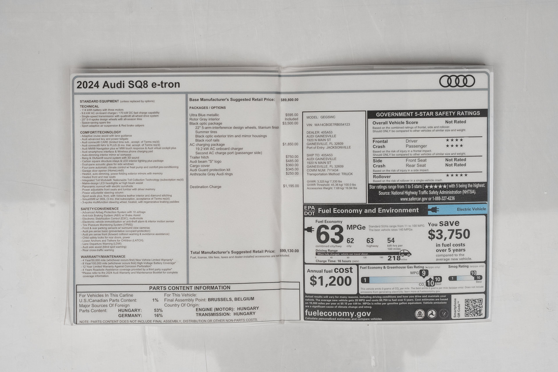 Used 2024 Audi SQ8 e-tron Premium Plus AWD/4WD image 84