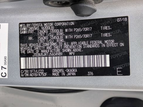 Used 2018 Toyota 4Runner TRD Off-Road Premium AWD/4WD image 30