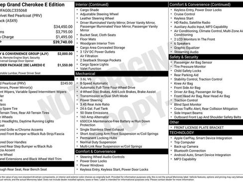 Used 2020 Jeep Grand Cherokee Laredo w/ Security & Convenience Group image 37