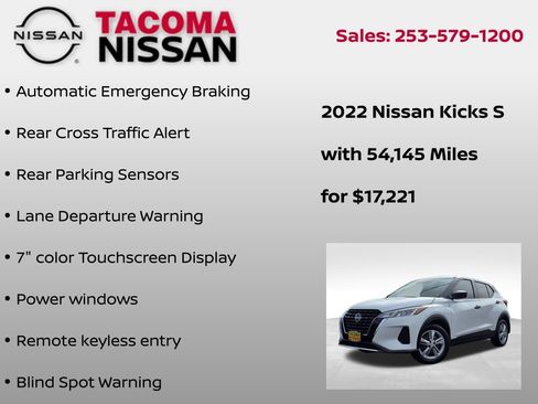 Used 2022 Nissan Kicks S FWD image 6