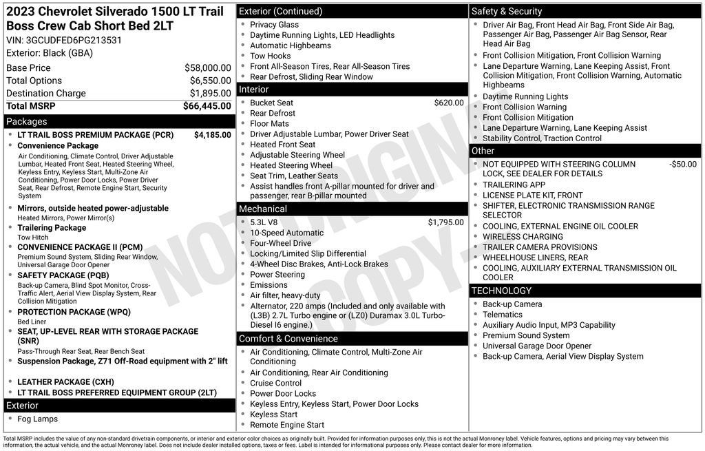 Used 2023 Chevrolet Silverado 1500 LT Trail Boss w/ LT Trail Boss Premium Package AWD/4WD image 10