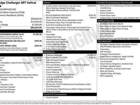 Used 2023 Dodge Challenger SRT Hellcat w/ Driver Convenience Group RWD image 48