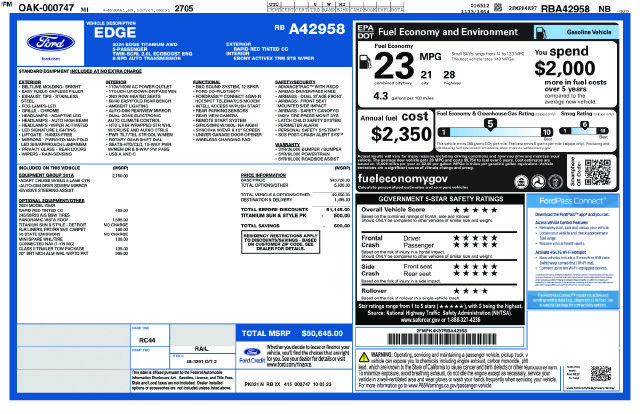 Certified 2024 Ford Edge Titanium w/ Equipment Group 301A AWD/4WD image 28