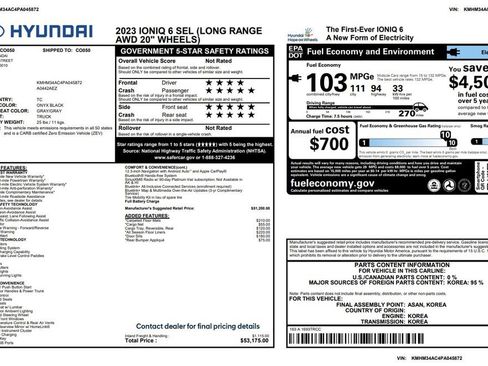 Used 2023 Hyundai Ioniq 6 SEL image 3