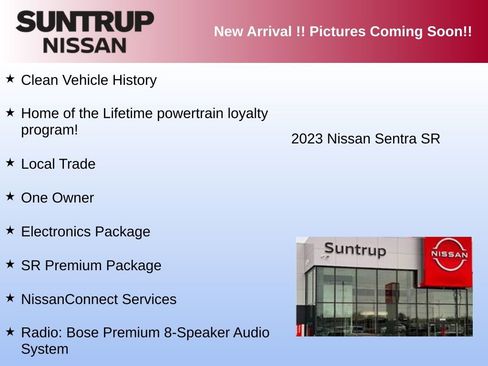 Used 2023 Nissan Sentra SR w/ SR Premium Package FWD image 3