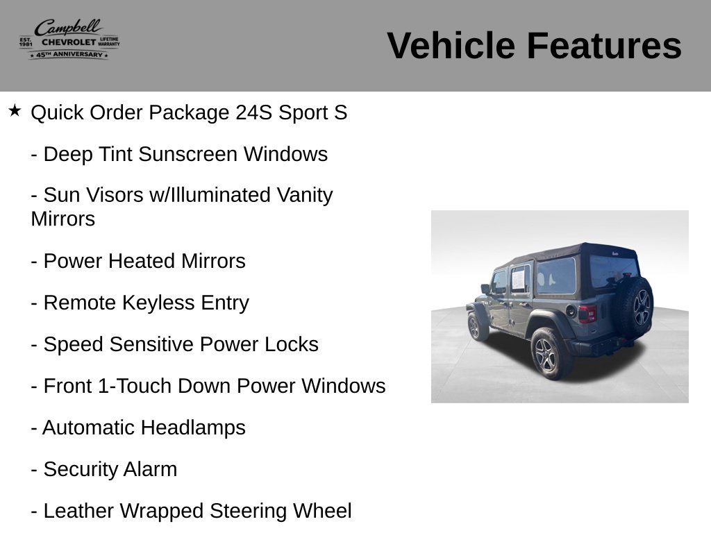 Used 2020 Jeep Wrangler Unlimited Sport S AWD/4WD image 5