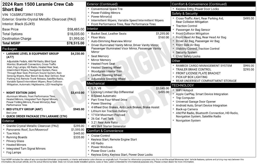 Used 2024 RAM 1500 Laramie AWD/4WD image 9