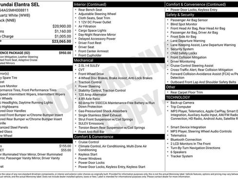 Used 2021 Hyundai Elantra SEL w/ Convenience Package FWD image 16