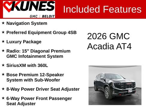 New 2026 GMC Acadia AT4 w/ Luxury Package AWD/4WD image 2