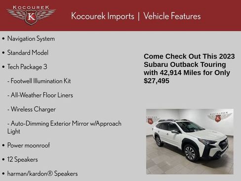 Used 2023 Subaru Outback Touring w/ Tech Package 3 AWD/4WD image 4