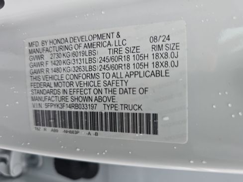 Used 2024 Honda Ridgeline Sport image 33