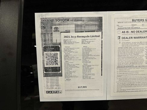 Used 2021 Jeep Renegade Limited w/ Sun & Sound Group image 13