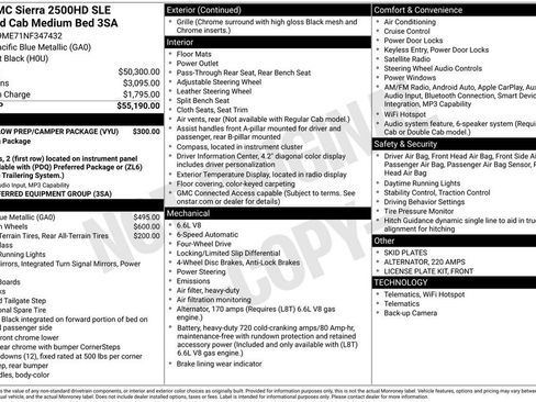 Used 2022 GMC Sierra 2500 SLE w/ Snow Plow Prep/Camper Package image 29