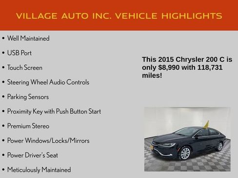 Used 2015 Chrysler 200 C w/ Navigation & Sound Group I image 7