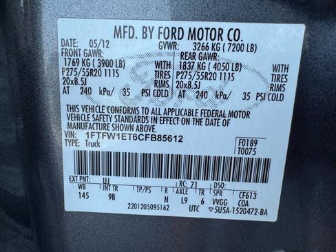 Used 2012 Ford F150 Platinum AWD/4WD image 13