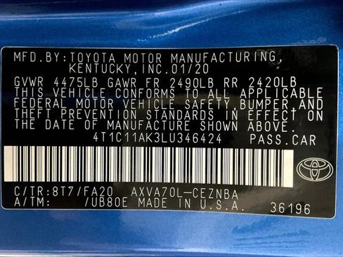 Certified 2020 Toyota Camry LE image 44