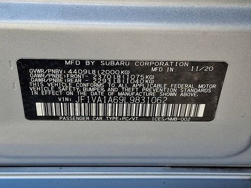 Used 2020 Subaru WRX w/ Popular Package #3 (IZT) image 24