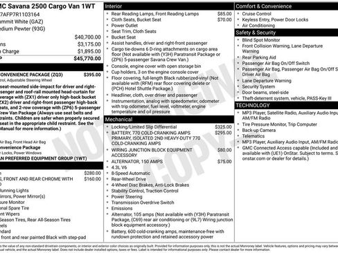 Used 2024 GMC Savana 2500 w/ Driver Convenience Package RWD image 5