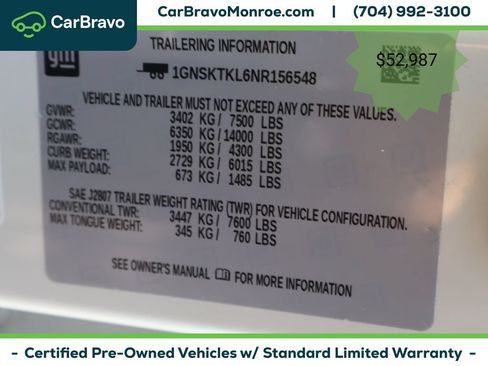 Certified 2022 Chevrolet Tahoe High Country AWD/4WD image 58