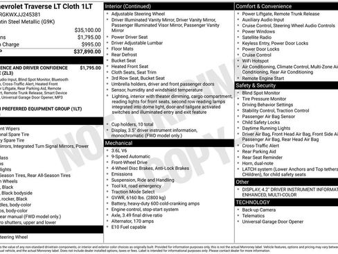 Used 2018 Chevrolet Traverse LT image 14