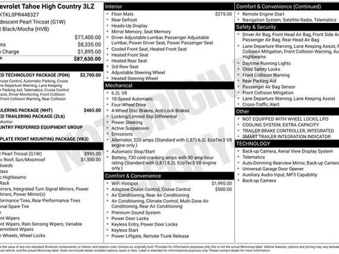 Used 2023 Chevrolet Tahoe High Country w/ Advanced Technology Package AWD/4WD image 20