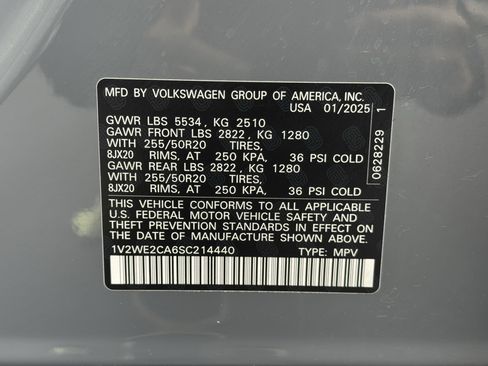 Used 2025 Volkswagen Atlas Cross Sport SE w/ Black Wheel Package FWD image 38