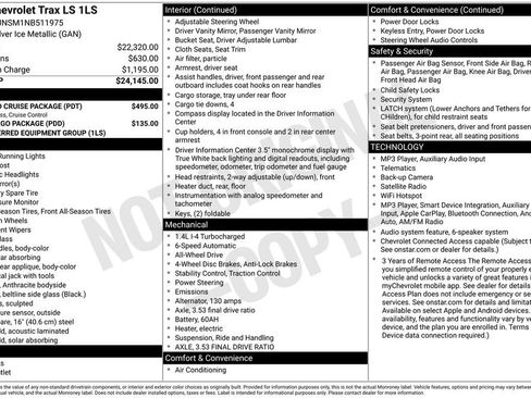 Used 2022 Chevrolet Trax LS w/ Tint and Cruise Package AWD/4WD image 11