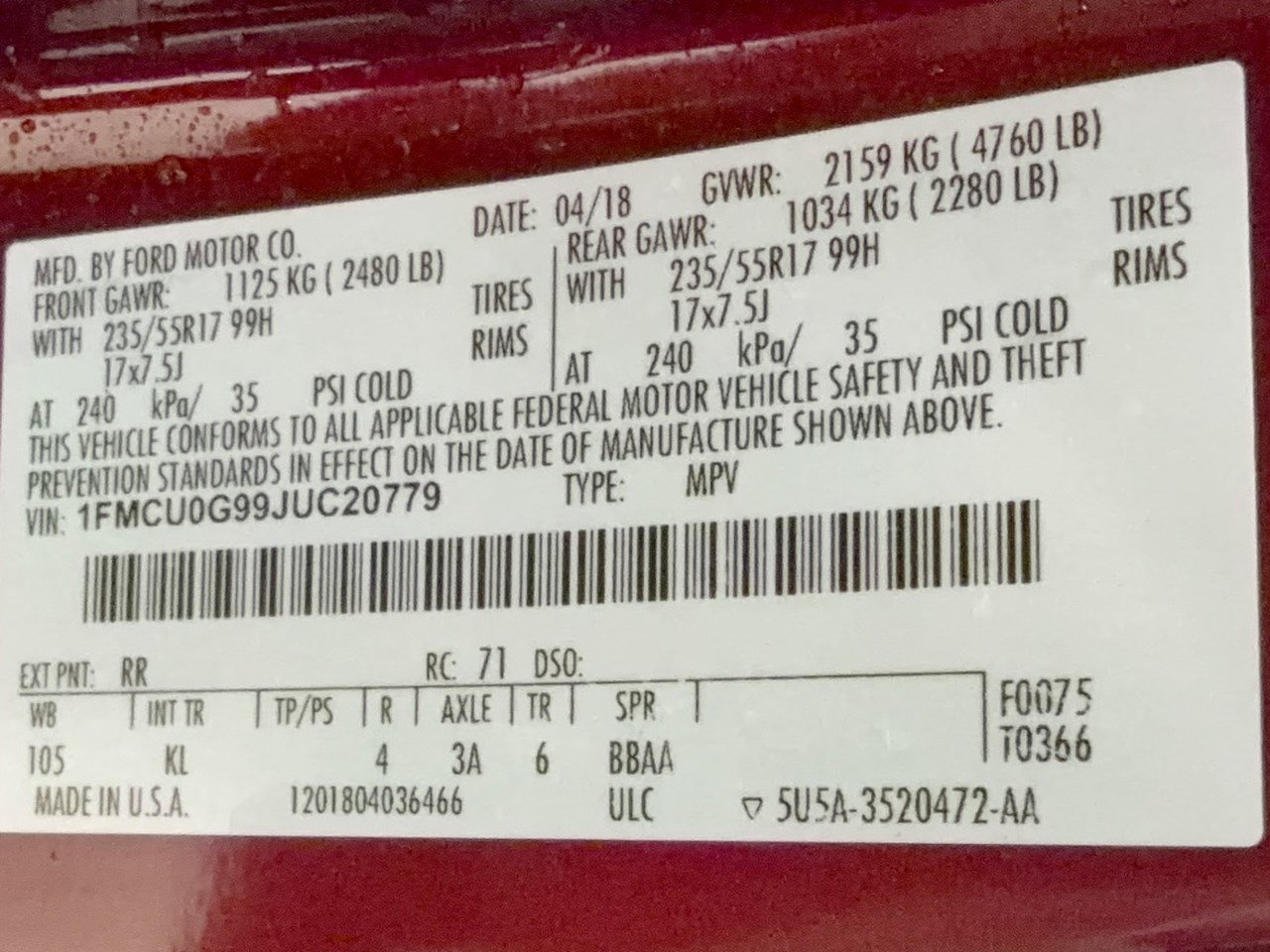 Used 2018 Ford Escape SE FWD image 31