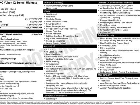 Used 2025 GMC Yukon XL Denali Ultimate AWD/4WD image 53