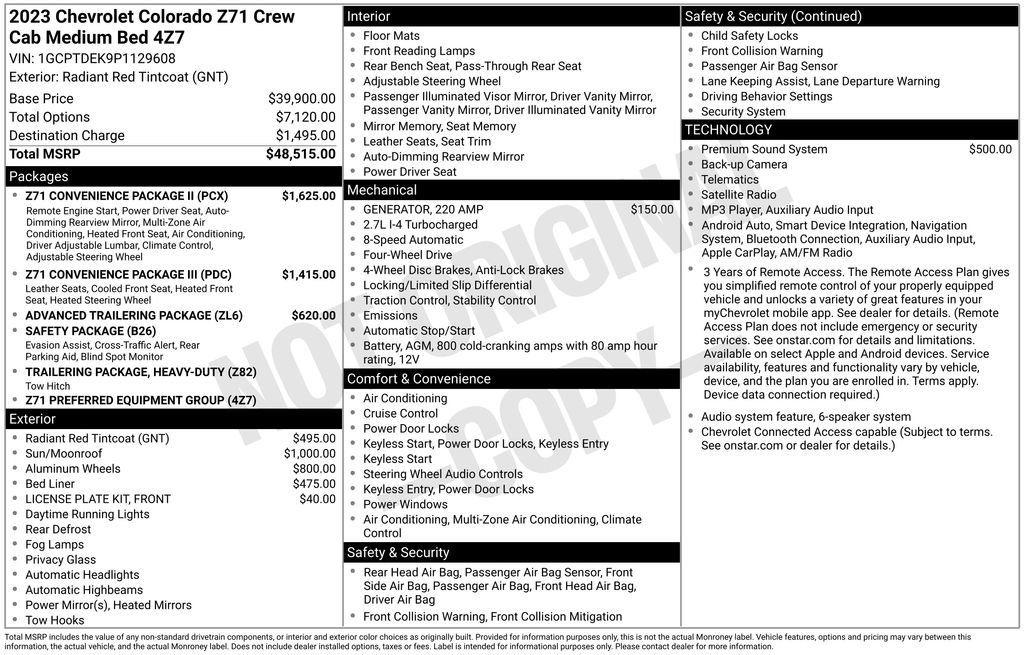 Used 2023 Chevrolet Colorado Z71 w/ Z71 Convenience Package 2 AWD/4WD image 6