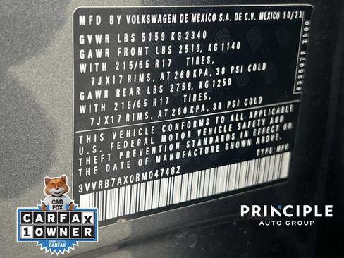 Certified 2024 Volkswagen Tiguan S FWD image 37