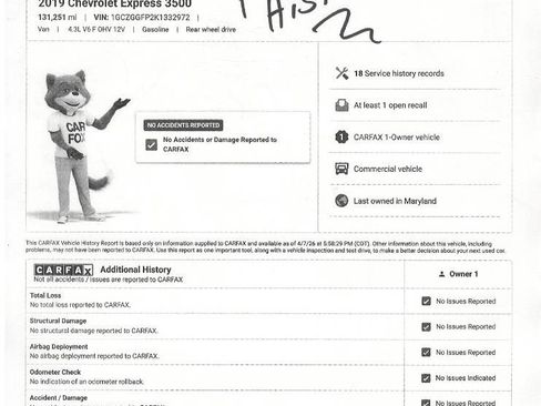 Used 2019 Chevrolet Express 3500 w/ Driver Convenience Package image 25