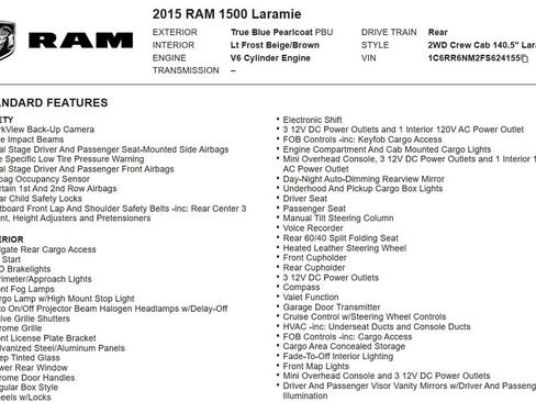 Used 2015 RAM 1500 Laramie w/ Convenience Group RWD image 18