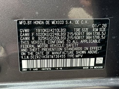 Certified 2026 Honda HR-V LX image 34
