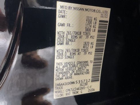 Used 2021 Nissan Titan SV w/ SV Convenience Package image 18