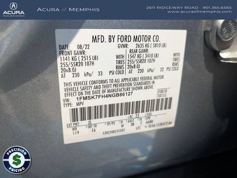 Used 2022 Ford Explorer Limited w/ Equipment Group 301A RWD image 32