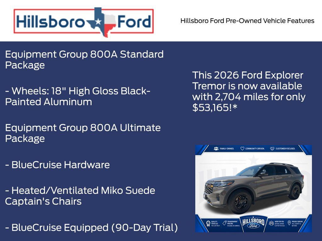 Certified 2026 Ford Explorer Tremor w/ Tremor Ultimate Package AWD/4WD image 9